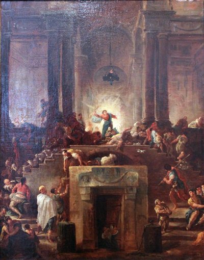 Christus vertreibt die Geldwechsler aus dem Tempel von Hubert Robert